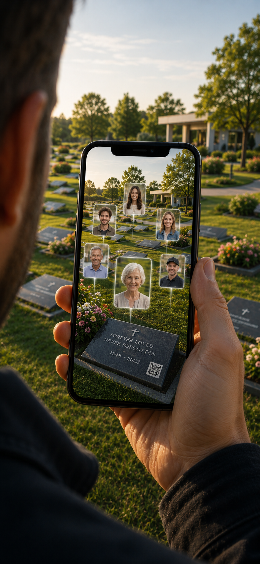 A preview of an Everlume interactive memorial